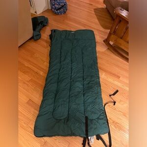 forest green flannel llbean sleeping bag